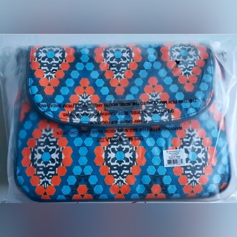 Vera Bradley Flap Crossbody Bag Purse in Marrakesh Beads pattern NWT